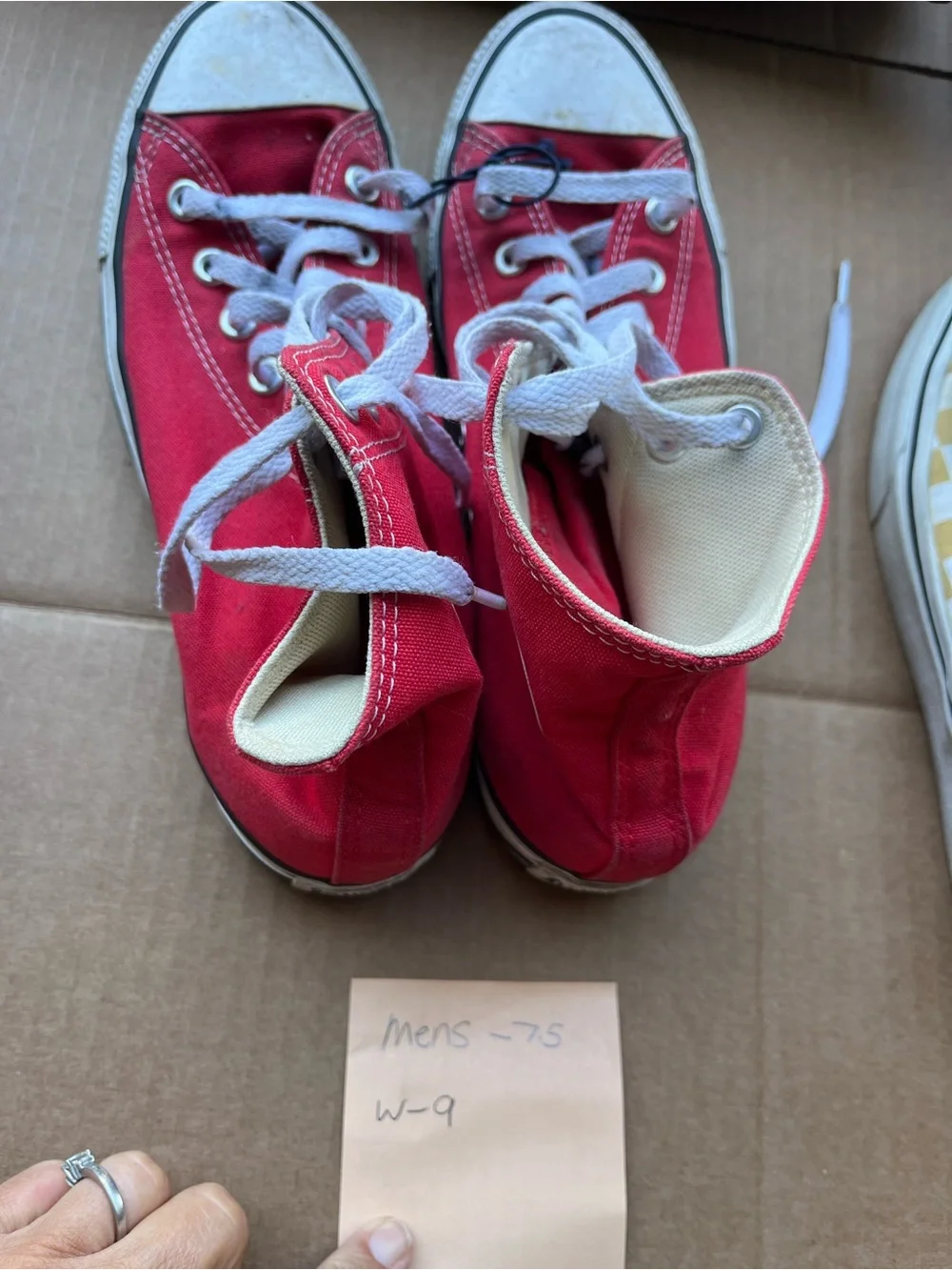 Converse Red High-Top Kids Sneakers with White Laces